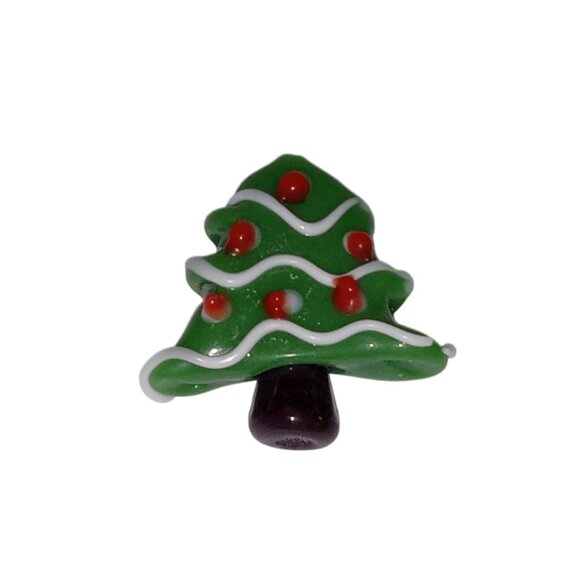 🎯 10 for $12 / Christmas Tree Bead, Lampwork Bead - Picture 2 of 9